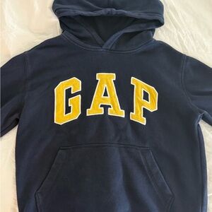 Classic GAP Yellow Logo Full Zip-Up Hoodie – Kids Medium